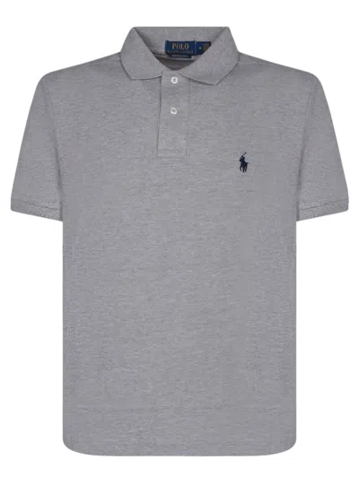 Polo Ralph Lauren Grey Polo Shirt With Pony Detail On The Front
