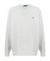 Polo Ralph Lauren Long-sleeve Heathered Sweatshirt With Classic Crew Neckline In White