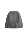 Polo Ralph Lauren Grey Wool Beanie In Gray