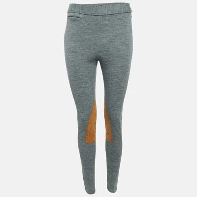 Pre-owned Polo Ralph Lauren Grey Wool Blend Jersey Breeches Pants M