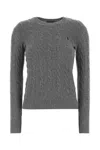 Polo Ralph Lauren Grey Wool Blend Sweater In Gray