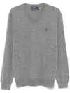 Polo Ralph Lauren Pony Embroidered Knit Jumper In Grey
