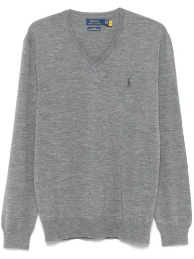 POLO RALPH LAUREN GREY WOOL SWEATER