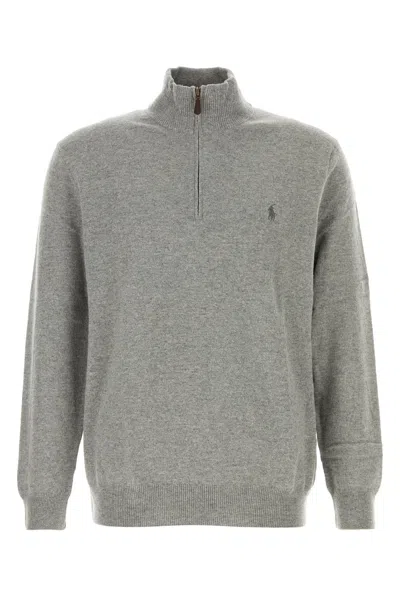 Polo Ralph Lauren Grey Wool Sweater In Gray