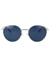 Polo Ralph Lauren Grigio Trasparente Lucido Metal Sunglasses In Blue