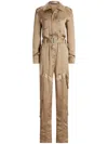 Polo Ralph Lauren Mulberry Silk Gwyneth Jumpsuit In Neutrals
