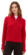 Polo Ralph Lauren Cable-knit Wool And Cashmere-blend Sweater In Red