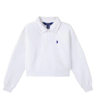 Polo Ralph Lauren Kids' Half-zip Cotton-blend Polo Sweater In Green