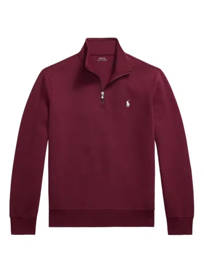 Polo Ralph Lauren Half-zip Cotton Sweatshirt In Red