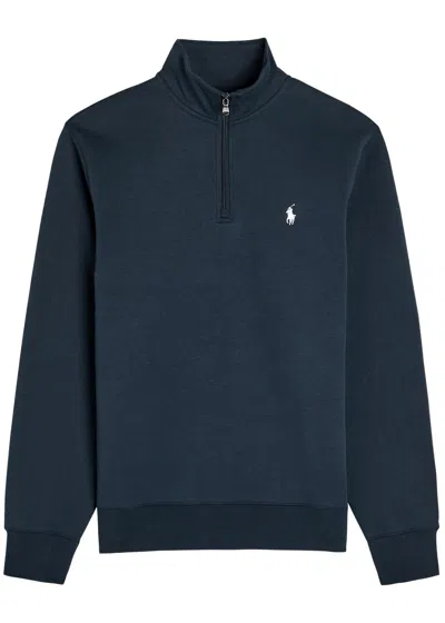 Polo Ralph Lauren Half-zip Jersey Sweatshirt In Blue