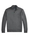 Polo Ralph Lauren Half-zip Long-sleeve Sweatshirt In Gray