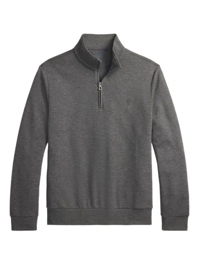 Polo Ralph Lauren Half Zip Mock Neck Sweater In Gray