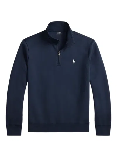Polo Ralph Lauren Half-zip Polo Shirt In Blue