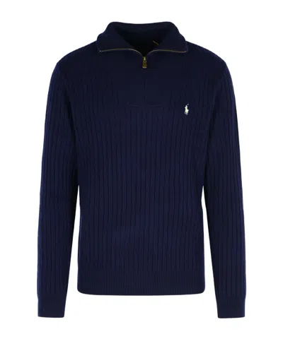 POLO RALPH LAUREN RIBBED ZIP-NECK SWEATERS