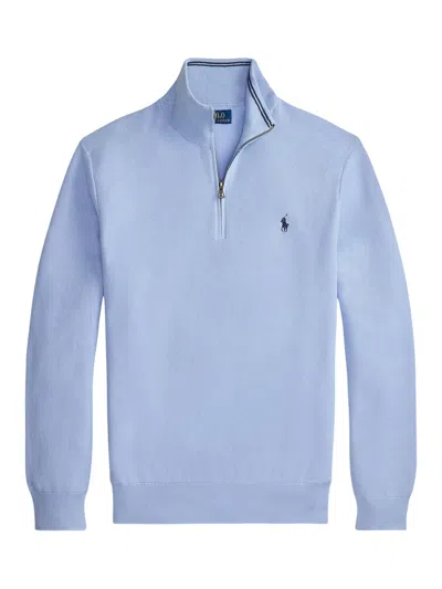 Polo Ralph Lauren Half Zip Sweater In Blue