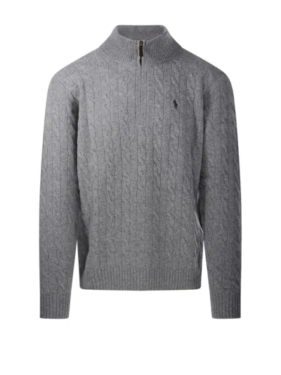 Polo Ralph Lauren Half Zip Sweater In Gray