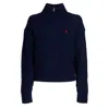 Polo Ralph Lauren Half-zip Sweater In Wool And Cashmere In Black