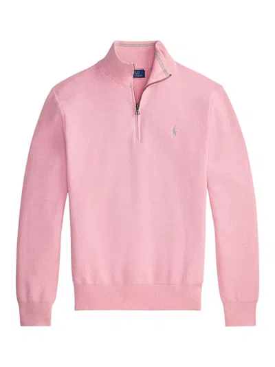Polo Ralph Lauren Half Zip Sweater In Pink