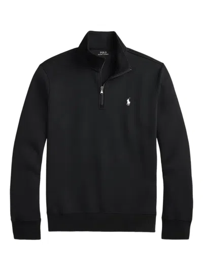 Polo Ralph Lauren Half-zip Sweatshirt In Black