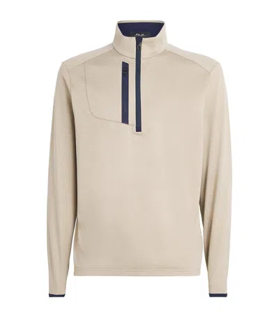 Polo Ralph Lauren Half-zip Sweatshirt In Beige