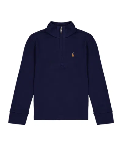 Polo Ralph Lauren Kids' Half Zip Sweatshirt In Blue