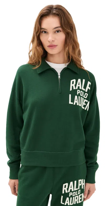 Polo Ralph Lauren Half Zip Sweatshirt Northwest Pine In Green