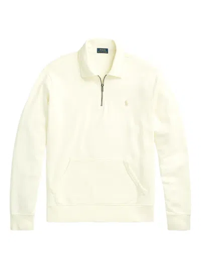Polo Ralph Lauren Half-zip Sweatshirt In White