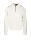Polo Ralph Lauren Half-zip Sweatshirt With Stand-up Collar In Neutral
