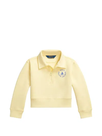 Polo Ralph Lauren Kids' Half-zip Sweatshirt In Yellow