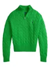 Polo Ralph Lauren Half-zip-up Sweater In Green