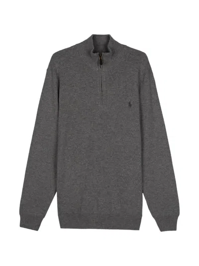 Polo Ralph Lauren Half-zip Sweater In Gray