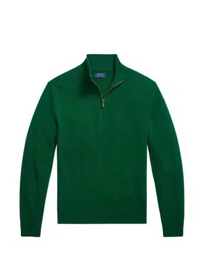 Polo Ralph Lauren Half-zip Sweater In Green