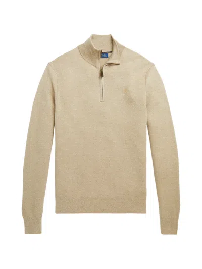 Polo Ralph Lauren Half-zip Sweater In Neutral