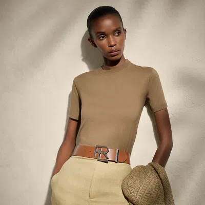 Polo Ralph Lauren Hallie Cotton Jersey Tee In Cocoa