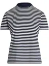 Polo Ralph Lauren Dark Blue Navy Cotton Hallie Short Sleeve T-shirt In Blue