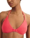 Polo Ralph Lauren Halter Triangle Bikini Top In Pearl Coral