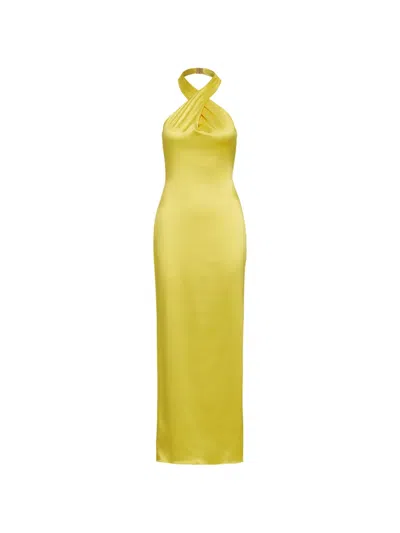 Polo Ralph Lauren Halterneck Maxi Dress In Yellow