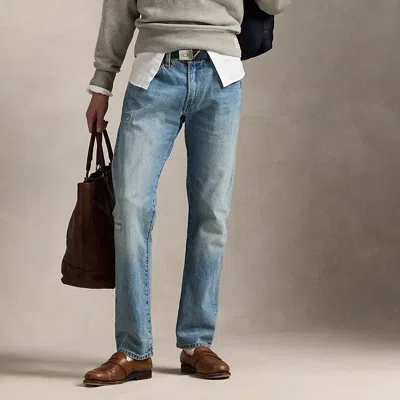 Polo Ralph Lauren Hampton Relaxed Straight Distressed Jean In Pacific Playa