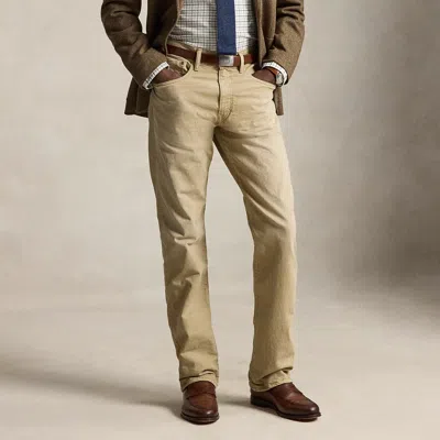 Polo Ralph Lauren Hampton Straight Garment-dyed Jean In Khaki Hill In Neutral