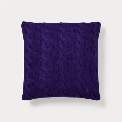 Polo Ralph Lauren Hanley Cable-knit Throw Pillow In Chalet Purple