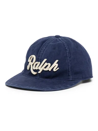 Polo Ralph Lauren Blue Baseball Cap With Logo Print On The Front And Rear Adjustable Buckle Closure In Newport Navy