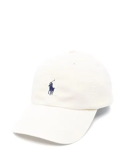 Polo Ralph Lauren Logo Baseball Cap In White