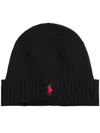 Polo Ralph Lauren Logo-embroidered Wool Beanie In Black