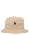 Polo Ralph Lauren Logo-embroidered Bucket Hat In Beige