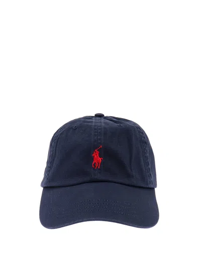 Polo Ralph Lauren Blue Baseball Cap With Logo Embroidery In Cotton Man