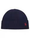 Polo Ralph Lauren Wool Blend Cable Knit Beanie Hat In Blue