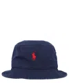 Polo Ralph Lauren Embroidered-logo Bucket Hat In Blue