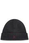Polo Ralph Lauren Wool Beanie Hats Grey In Black
