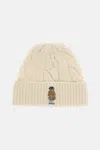 Polo Ralph Lauren Polo Bear Hat In Cream Wool In Neutral