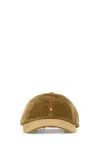 Polo Ralph Lauren Corduroy Fabric Curved Brim Cap In Beige
